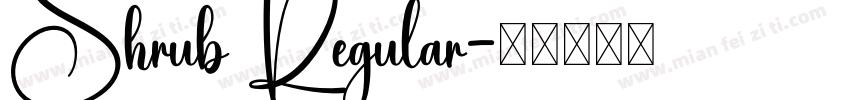 Shrub Regular字体转换